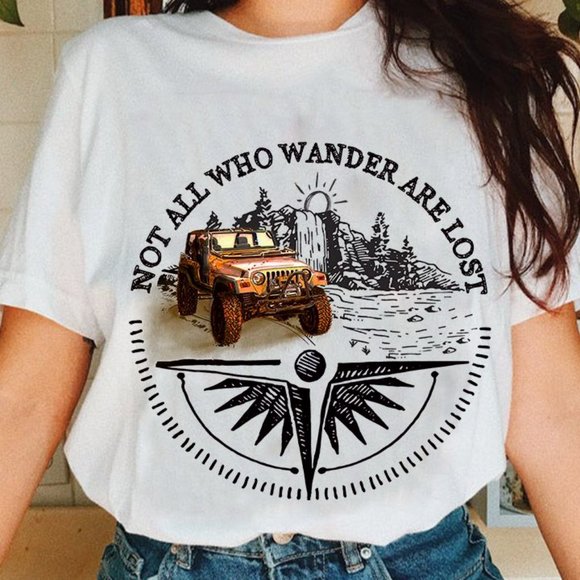 Jeep Shirt Not All Who Wander Are Lost, Jeep Tee Shirts, Jeep Lover Gifts - Picture 2 of 4